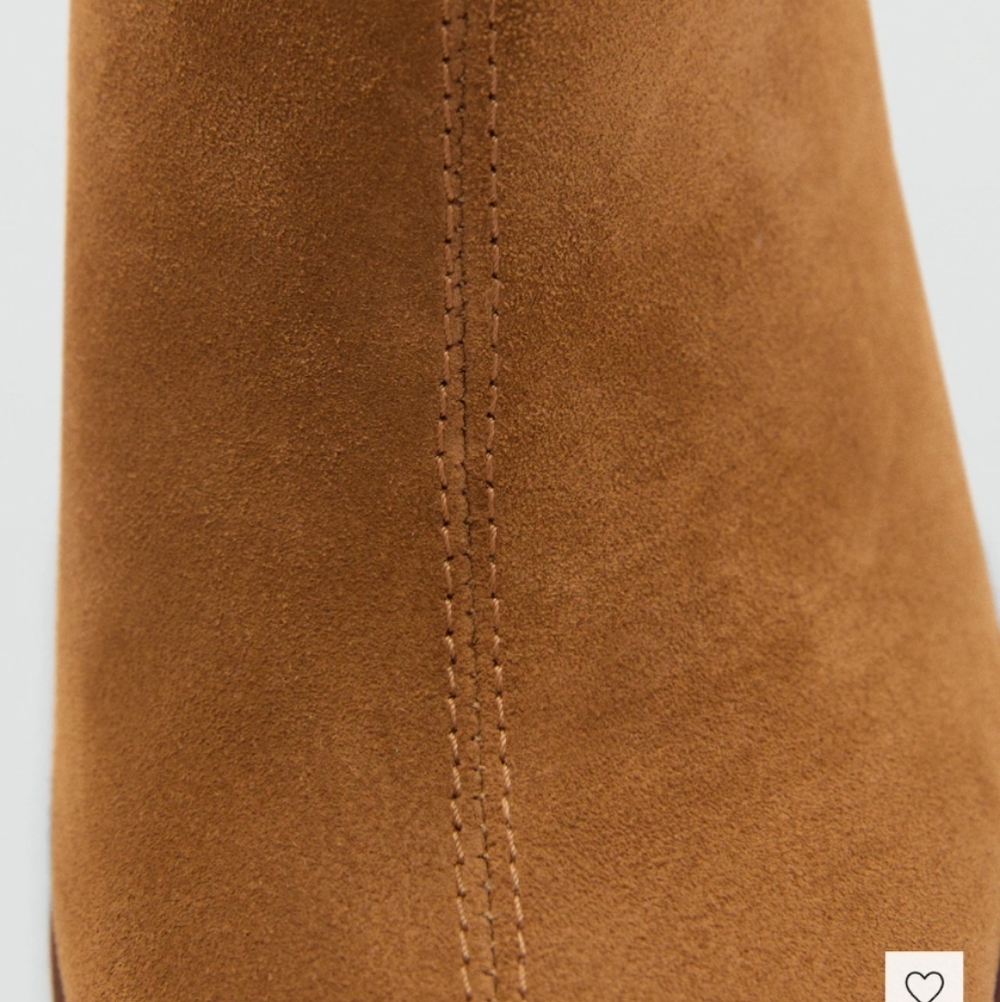 Mango Tan Suede Ankle Boots - Picture 4 of 7